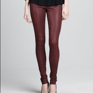 Theory - NWT Wine Colored Lamb Leather Pants Sz S